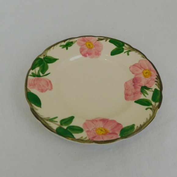 Set of 2 Franciscan Desert Rose Salad Plates 1970s Made in USA 8" dia Pink Green - Picture 2 of 10